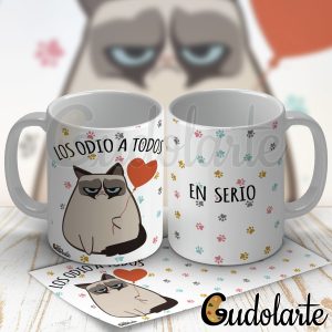 taza personalizada los odio a todos