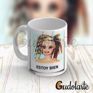 taza personalizada Barbie estoy bien