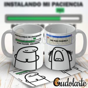 Taza cerámica personalizada Flork instalando mi paciencia