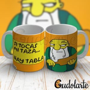 taza personalizada si tocas mi taza hay tabla