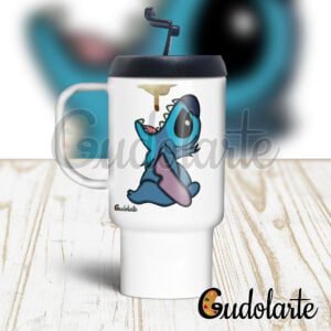 jarro plástico personalizado Stitch café