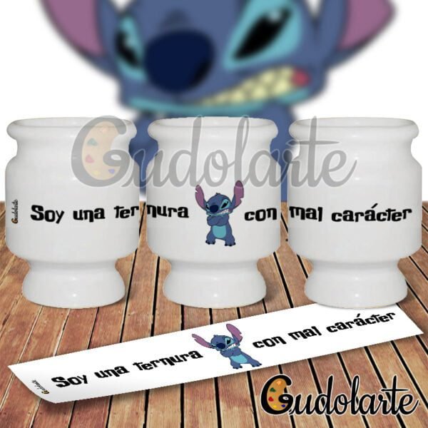 mate cerámica personalizado Stitch Ternura