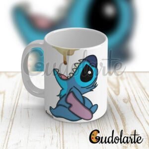 taza cerámica personalizada Stitch café