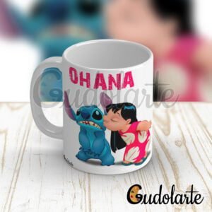 taza cerámica personalizada Stitch Ohana