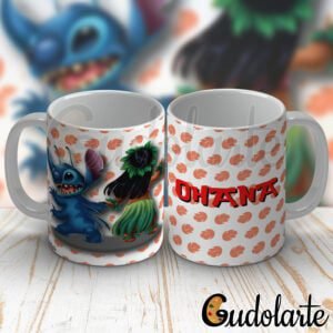 taza cerámica personalizada Stitch Ohana