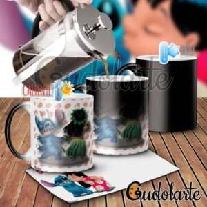 taza mágica cerámica personalizada Stitch Ohana