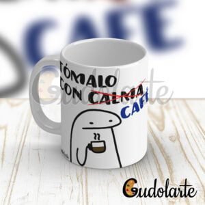 Taza cerámica personalizada Flork tomalo con birra