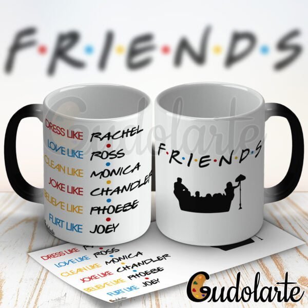 taza mágica personalizada Friends