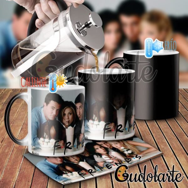 taza mágica personalizada Friends