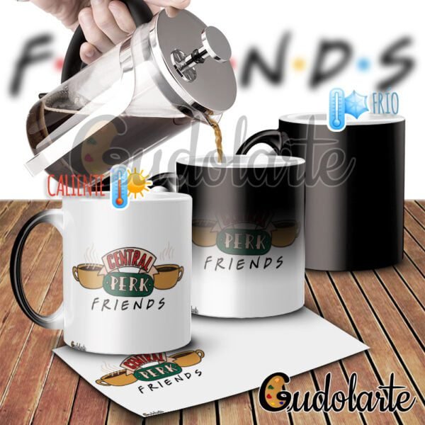 taza mágica personalizada Friends