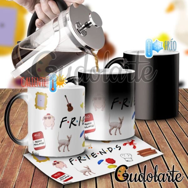 taza mágica personalizada Friends