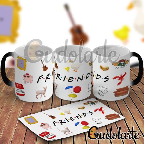 taza mágica personalizada Friends