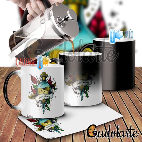 taza mágica personalizada Harry Potter