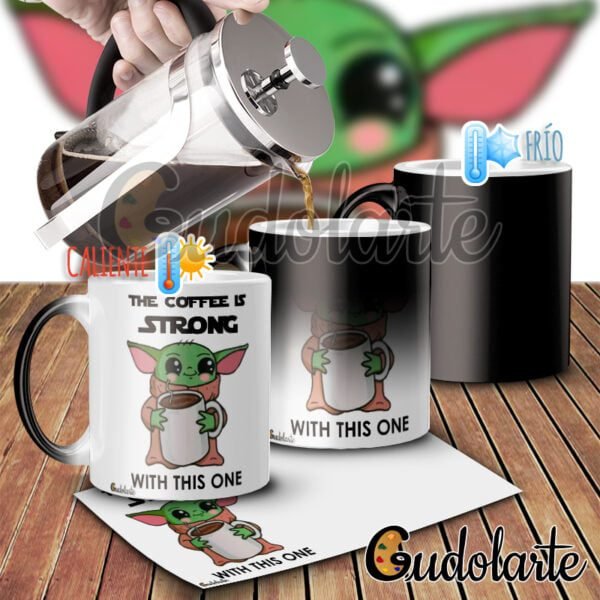 Taza mágica personalizada Yoda.