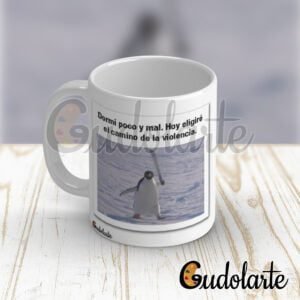 taza personalizada dormí poco y mal