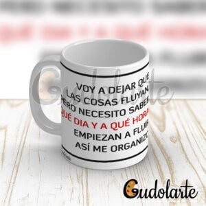 taza personalizada voy a dejar que las cosas fluyan