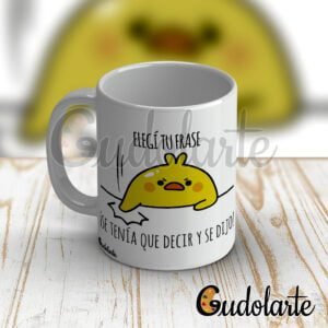 taza personalizada meme pollito