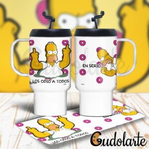 jarro plástico personalizado Simpson los odio