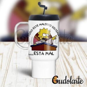 jarro plástico personalizado Simpson maldito sistema