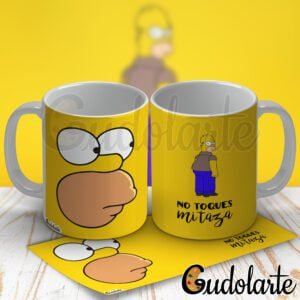 taza personalizada Simpson no toques mi taza