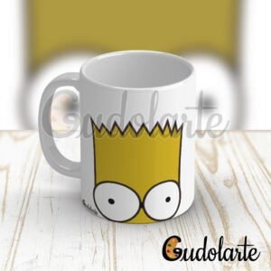 taza personalizada Simpson Bart Face