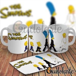 taza personalizada Simpson Beatles