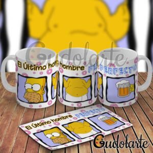 taza personalizada Simpson el último hombre perfecto