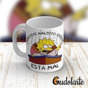 taza personalizada Simpson maldito sistema