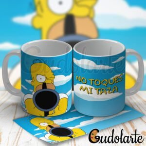 taza personalizada Simpson no toques mi taza 02