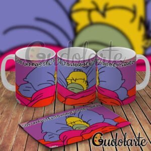 taza personalizada Simpson pastelito