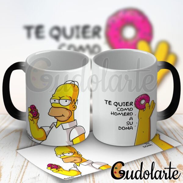 taza mágica personalizada Simpson te quiero