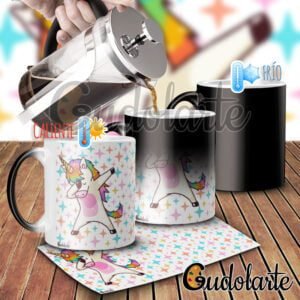 taza mágica personalizada unicornio