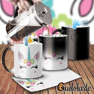 taza mágica personalizada unicornio