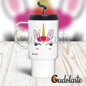 jarro plástico personalizado unicornio