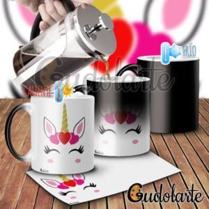 taza mágica personalizada unicornio