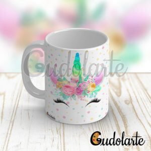 taza personalizada unicornio