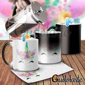 taza mágica personalizada unicornio