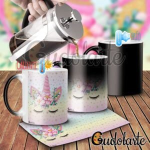 taza mágica personalizada unicornio