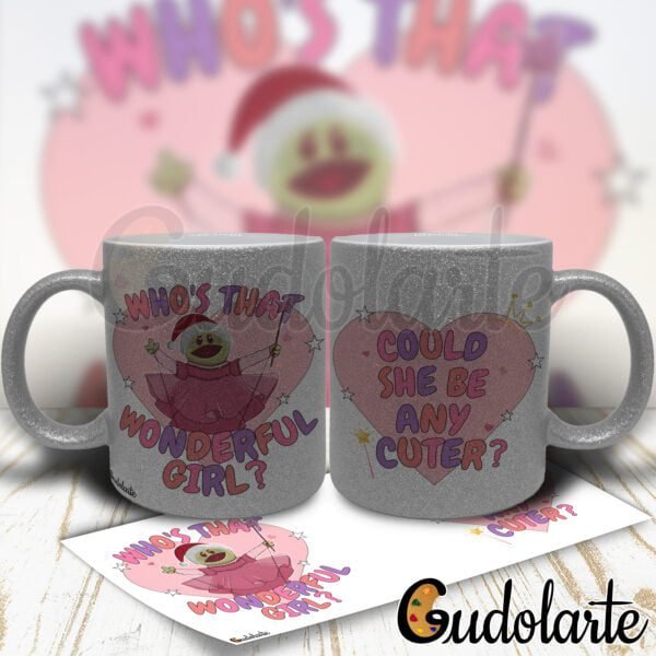 Taza de cerámica glitter personalizada para Lucas