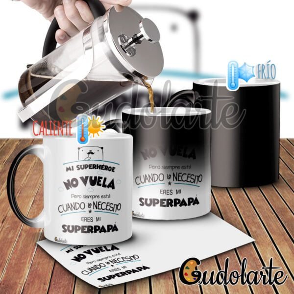 taza mágica personalizada padre