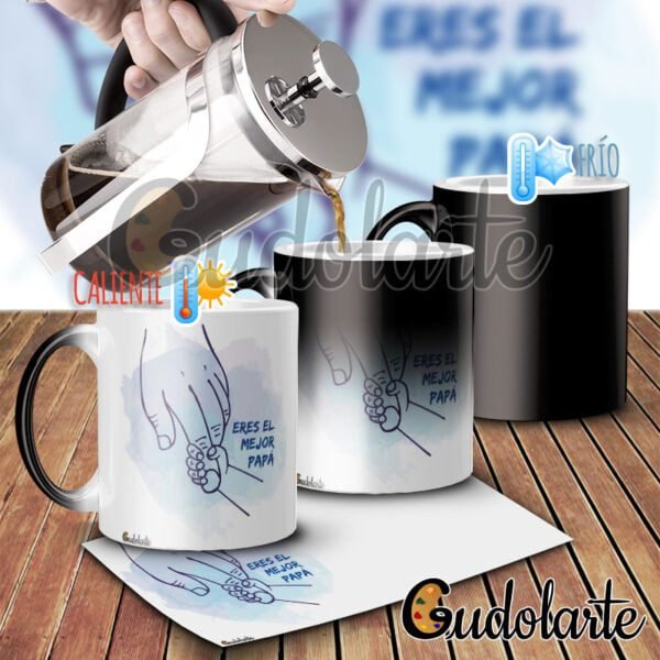 taza mágica personalizada padre