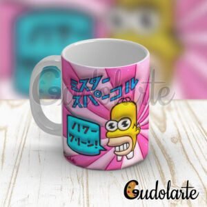 taza cerámica personalizada Simpson Mr. Sparkle efecto inflado