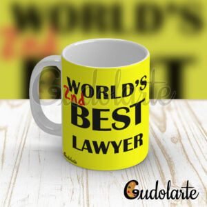 Taza cerámica personalizada World's 2nd best lawyer