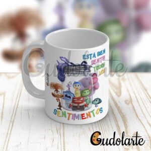 Taza Personalizada IntensaMente "Está bien sentir todos los sentimientos".