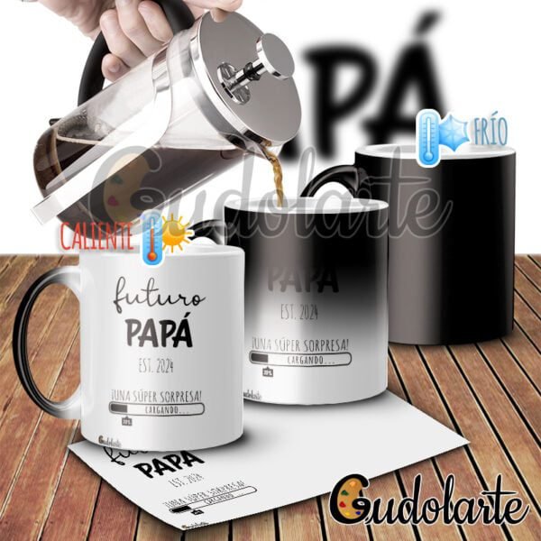 taza mágica personalizada padre