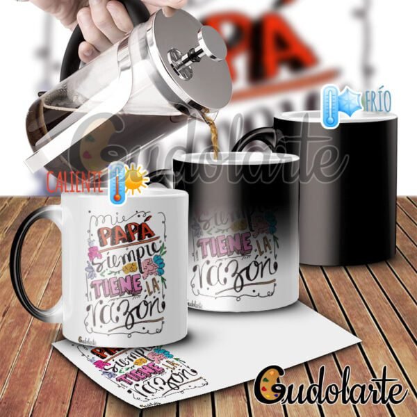 taza mágica personalizada padre