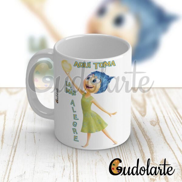 Taza cerámica personalizada IntensaMente la más alegre