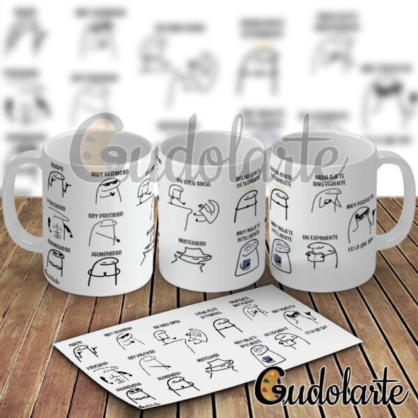 Taza cerámica personalizada Flork Guapo Poderoso